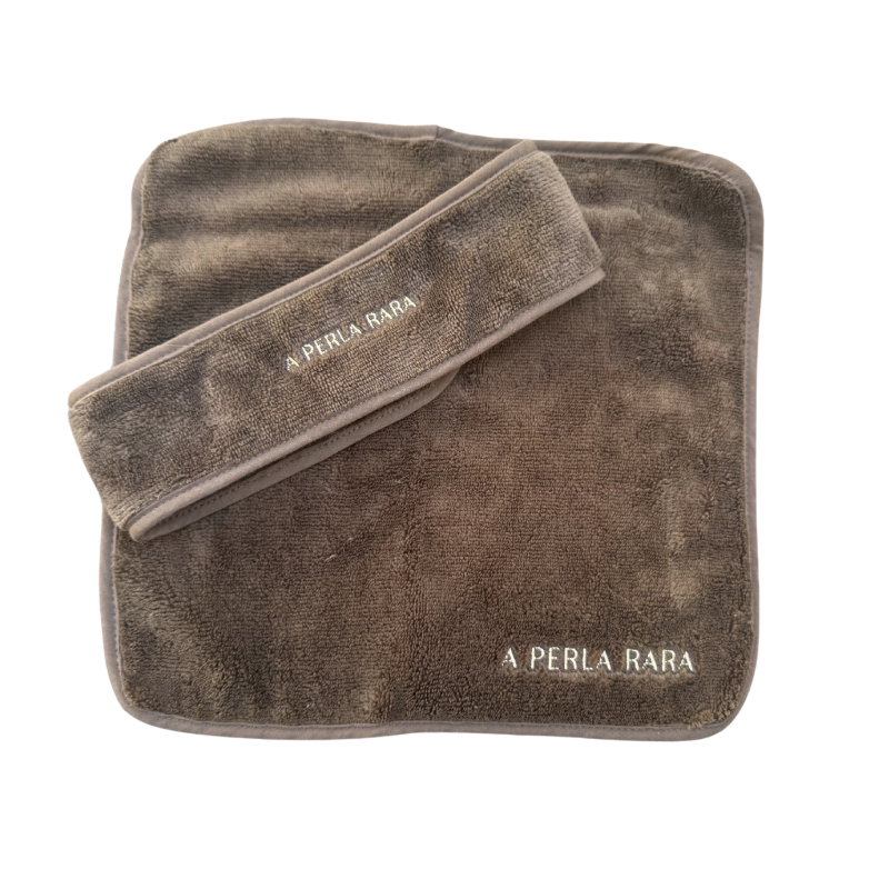 Bandeau serviette visage A Perla Rara | Institut de beauté Ajaccio